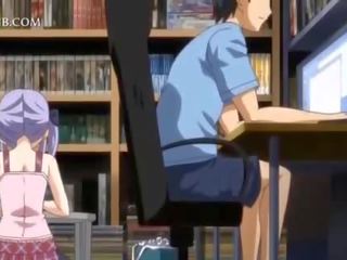 Verlegen anime pop in apron jumping craving peter in bed