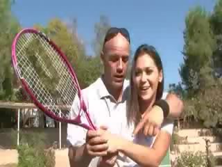 Hardcore adult video at the tenis court