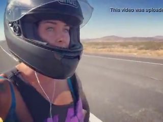 Felicity feline motorcycle goddess riding aprilia in bra