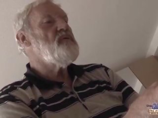 Old Young - Big member Grandpa Fucked by Teen she licks thick old man pecker